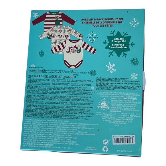 Disney Store Mickey Mouse and Friends Holiday Bodysuit Set for Baby 3-6M - Picture 5 of 6